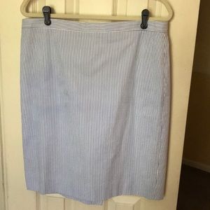 Seersucker Pencil Skirt